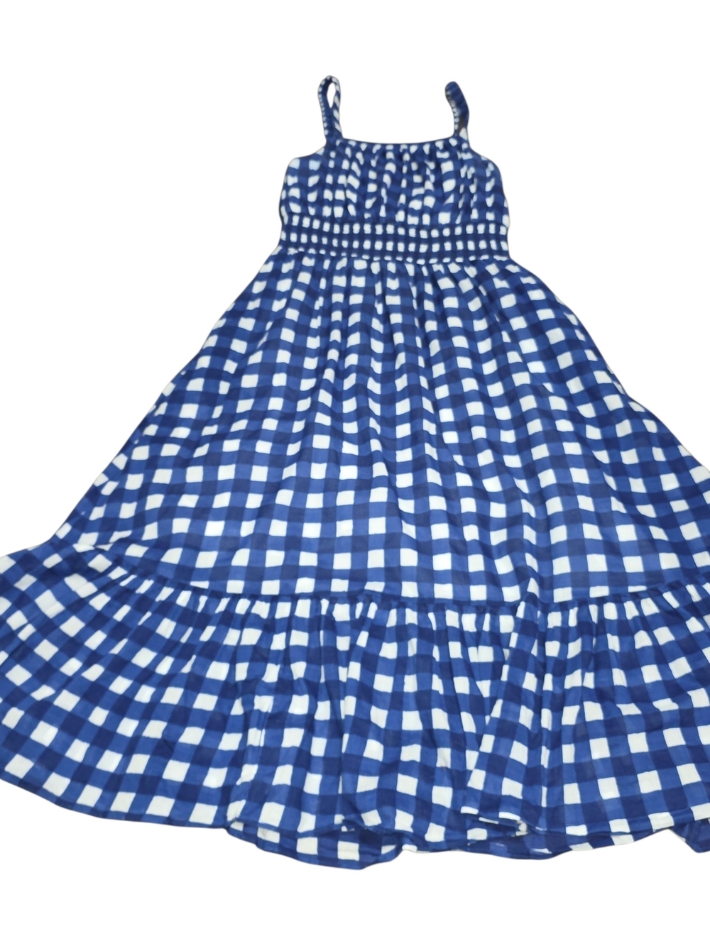 Cleobella Patrice Midi Dress Small Blue White Gingham Organic Cotton Pockets - Picture 4 of 12